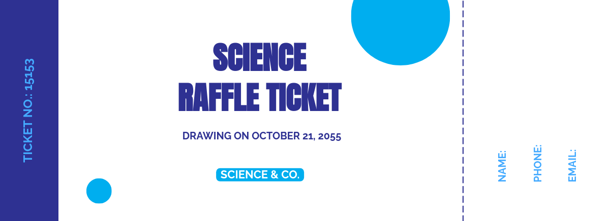Free Science Fair Raffle Ticket Template to Edit Online