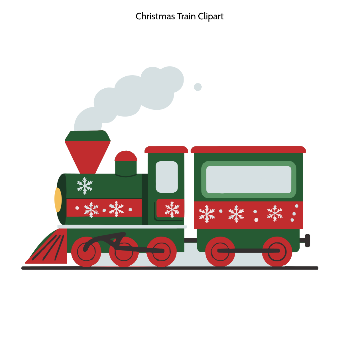 Free Christmas Train Clipart to Edit Online