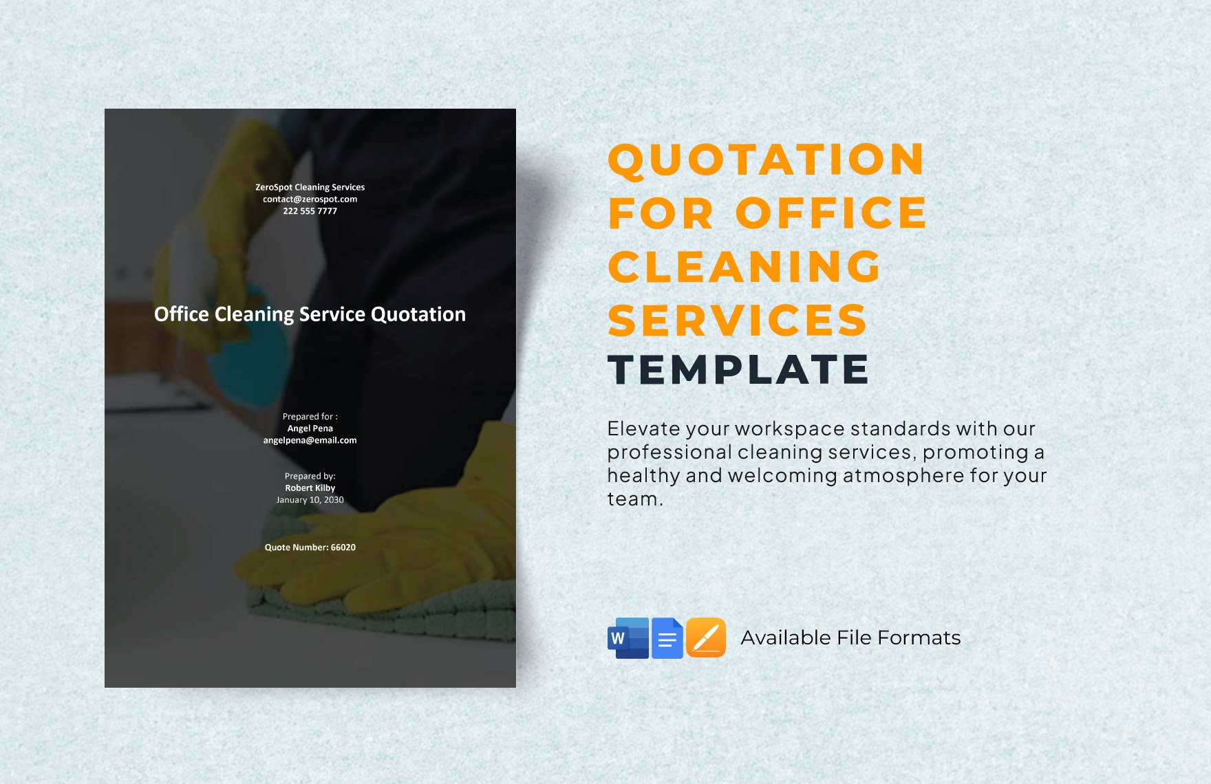 Quotation for Office Cleaning Services Template