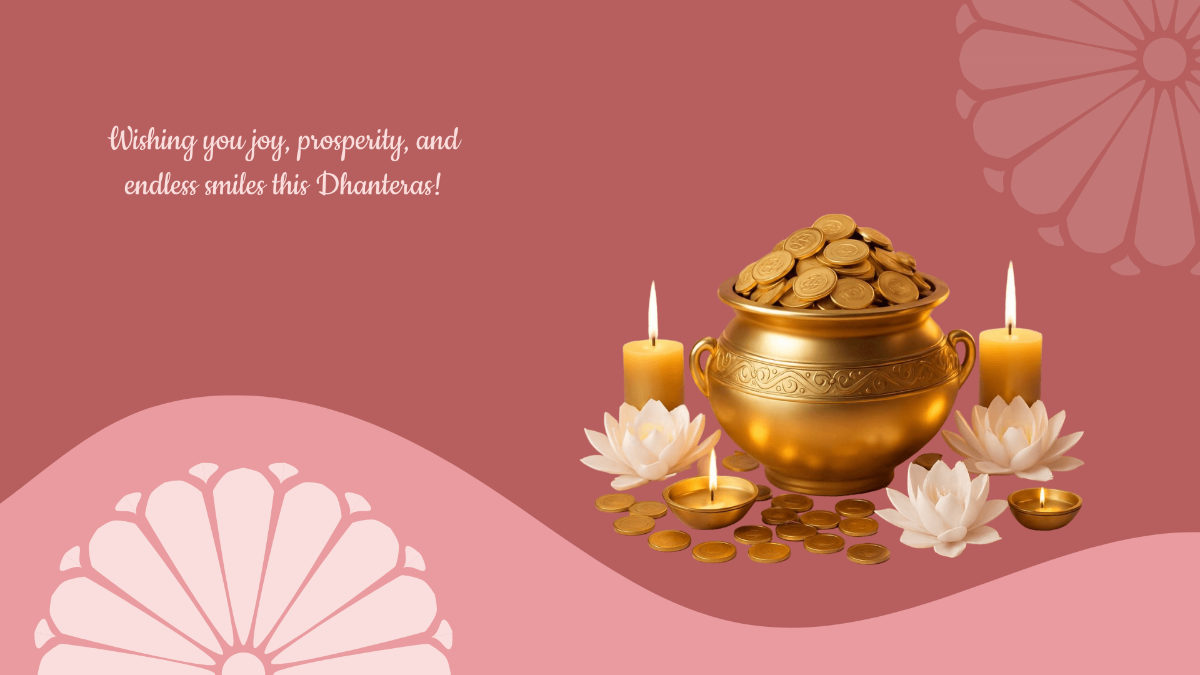 Free Dhanteras Wishes Background Template to Edit Online