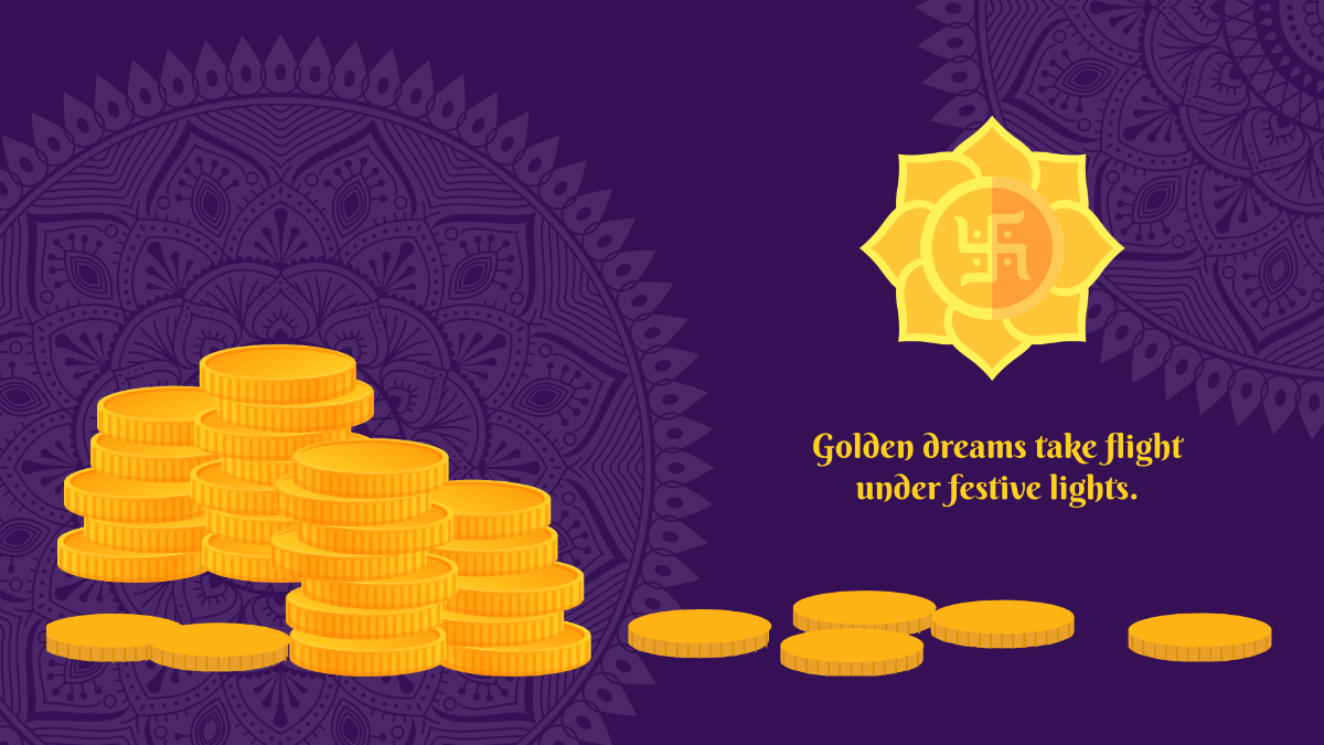 Free Gold Coins Dhanteras Background Template to Edit Online