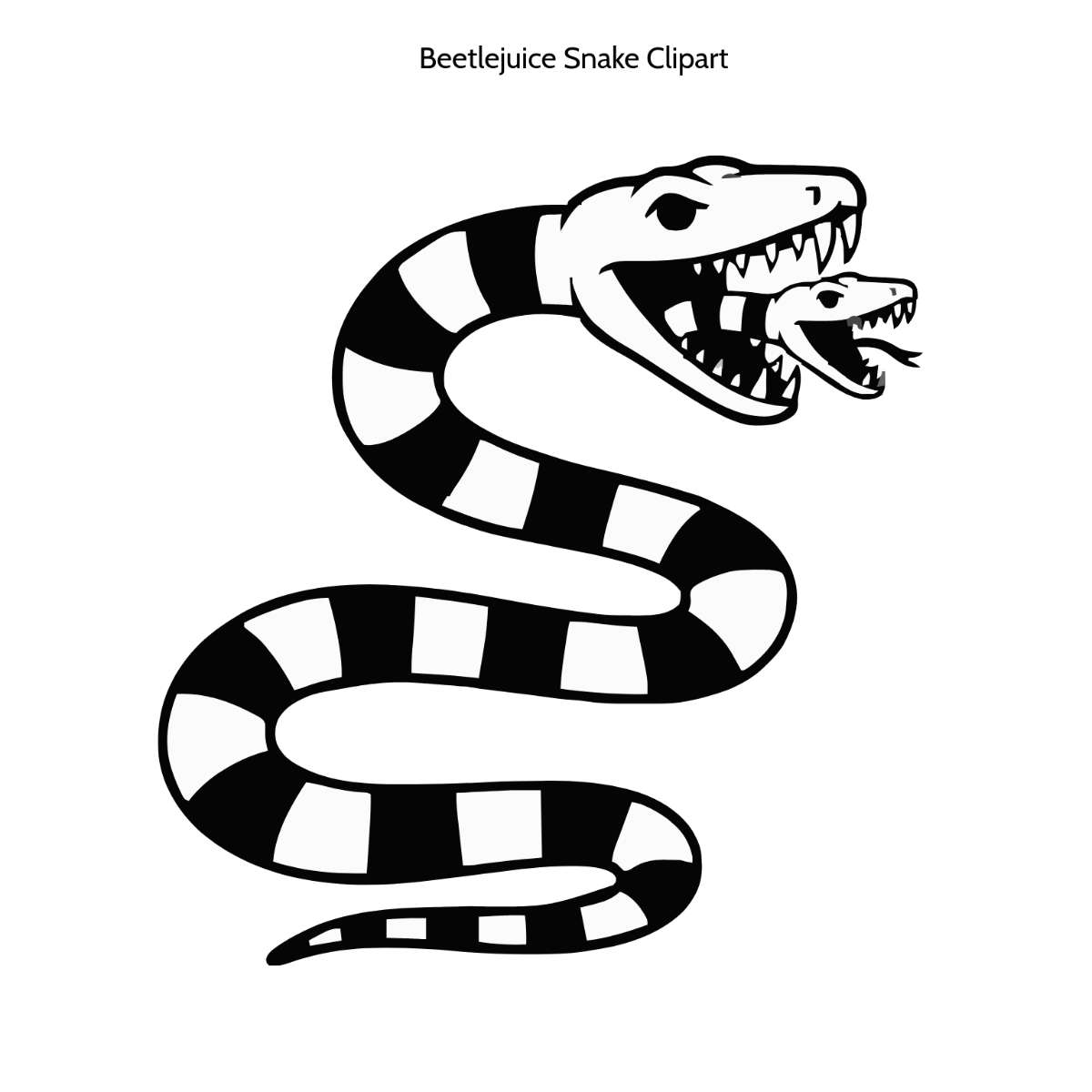 Free Beetlejuice Snake Clipart to Edit Online