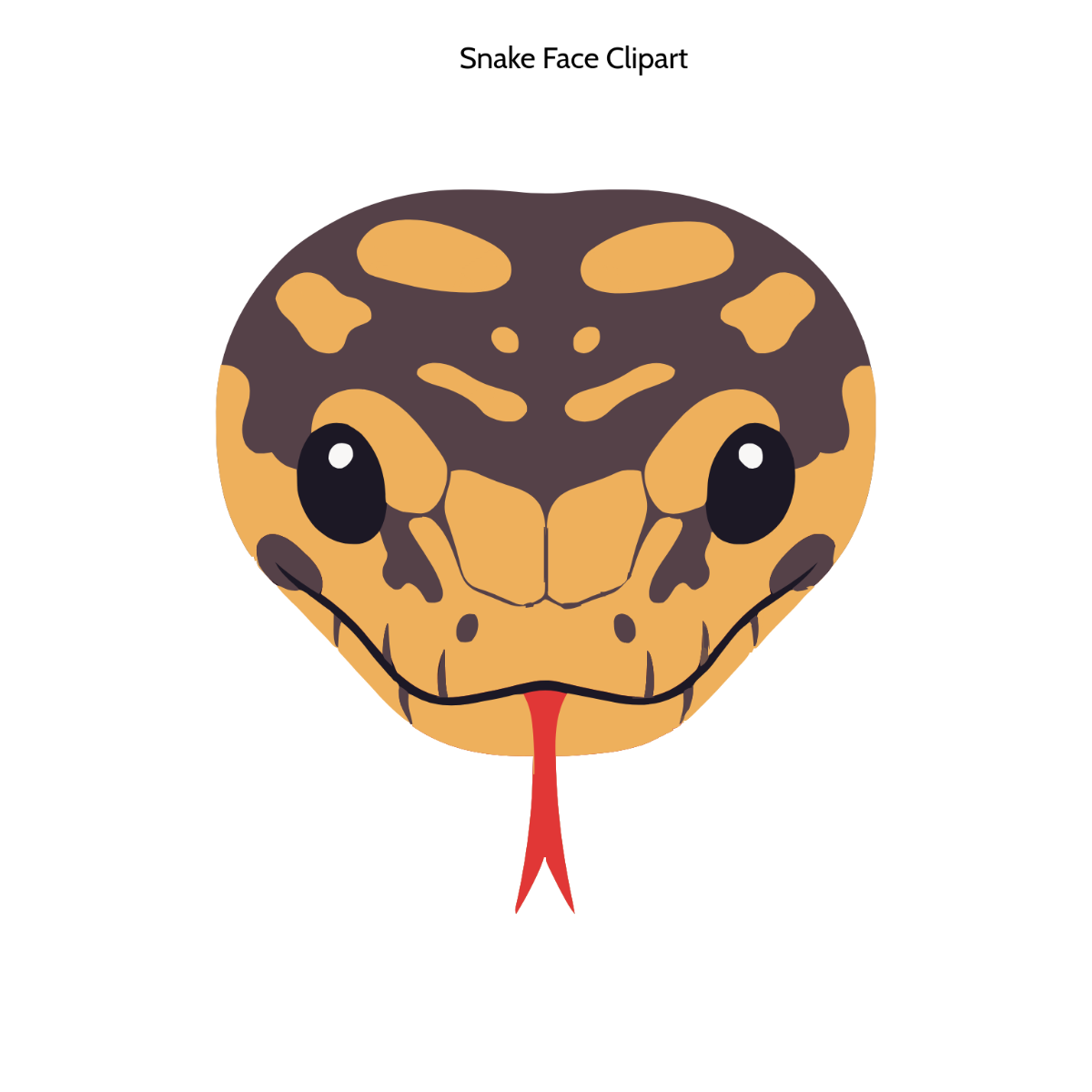Free Snake Face Clipart to Edit Online