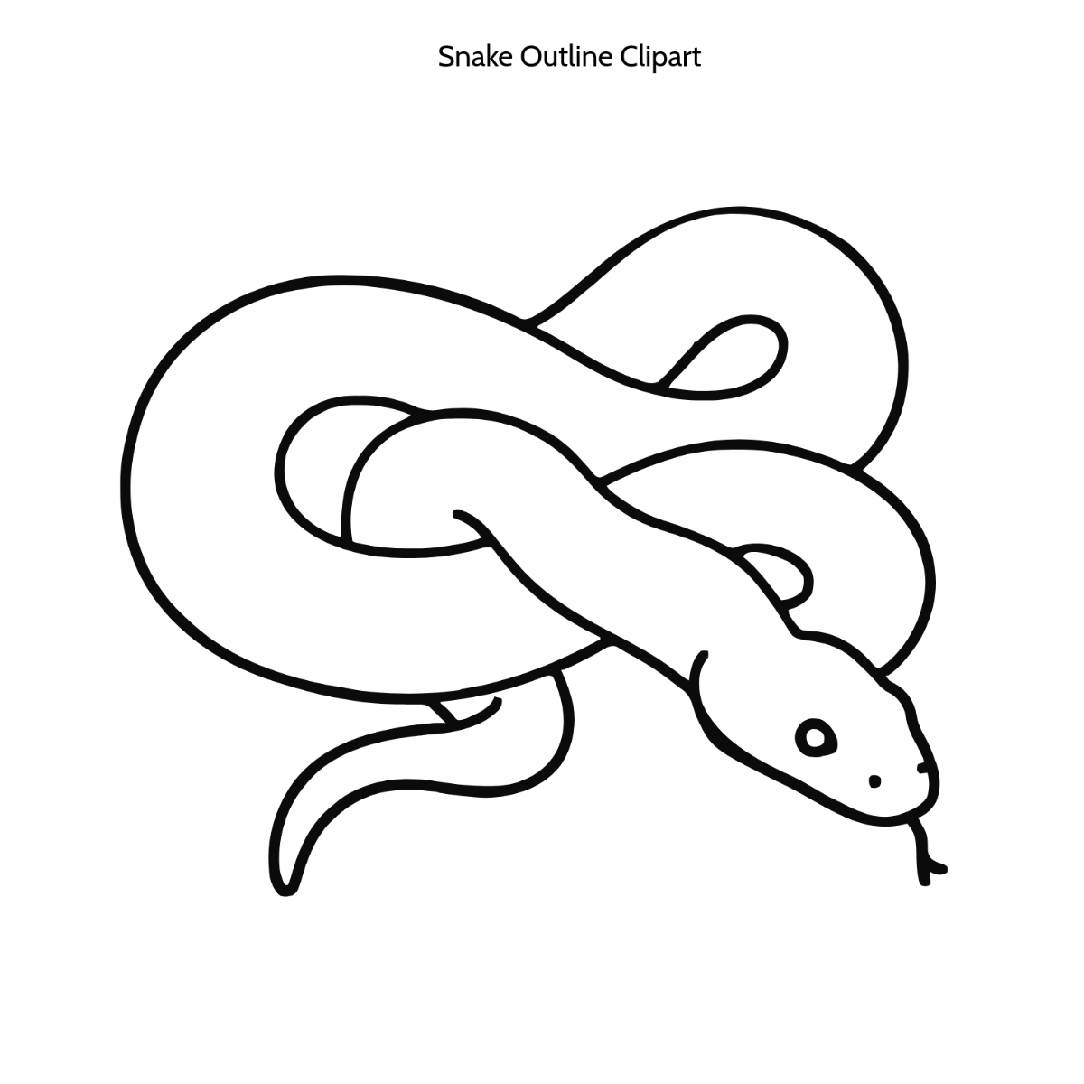 Free Snake Outline Clipart to Edit Online