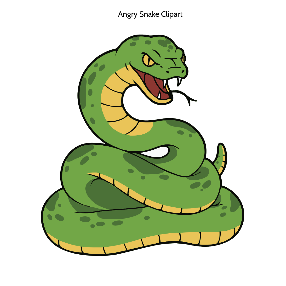 Free Angry Snake Clipart to Edit Online