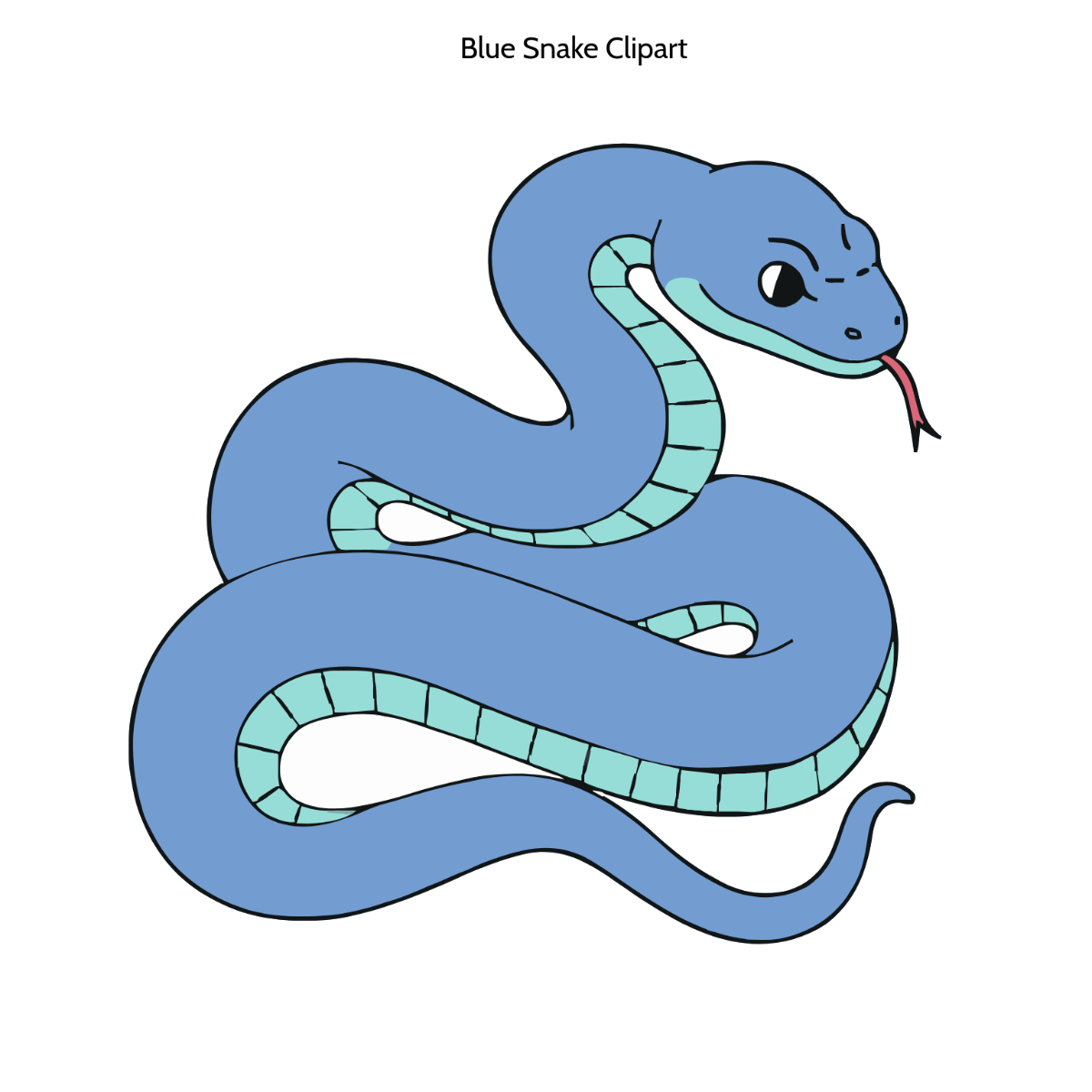 Free Blue Snake Clipart to Edit Online