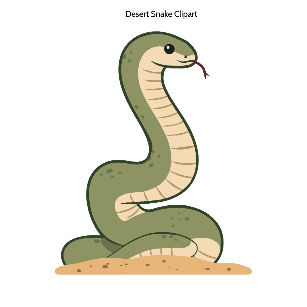 Free Desert Snake Clipart to Edit Online
