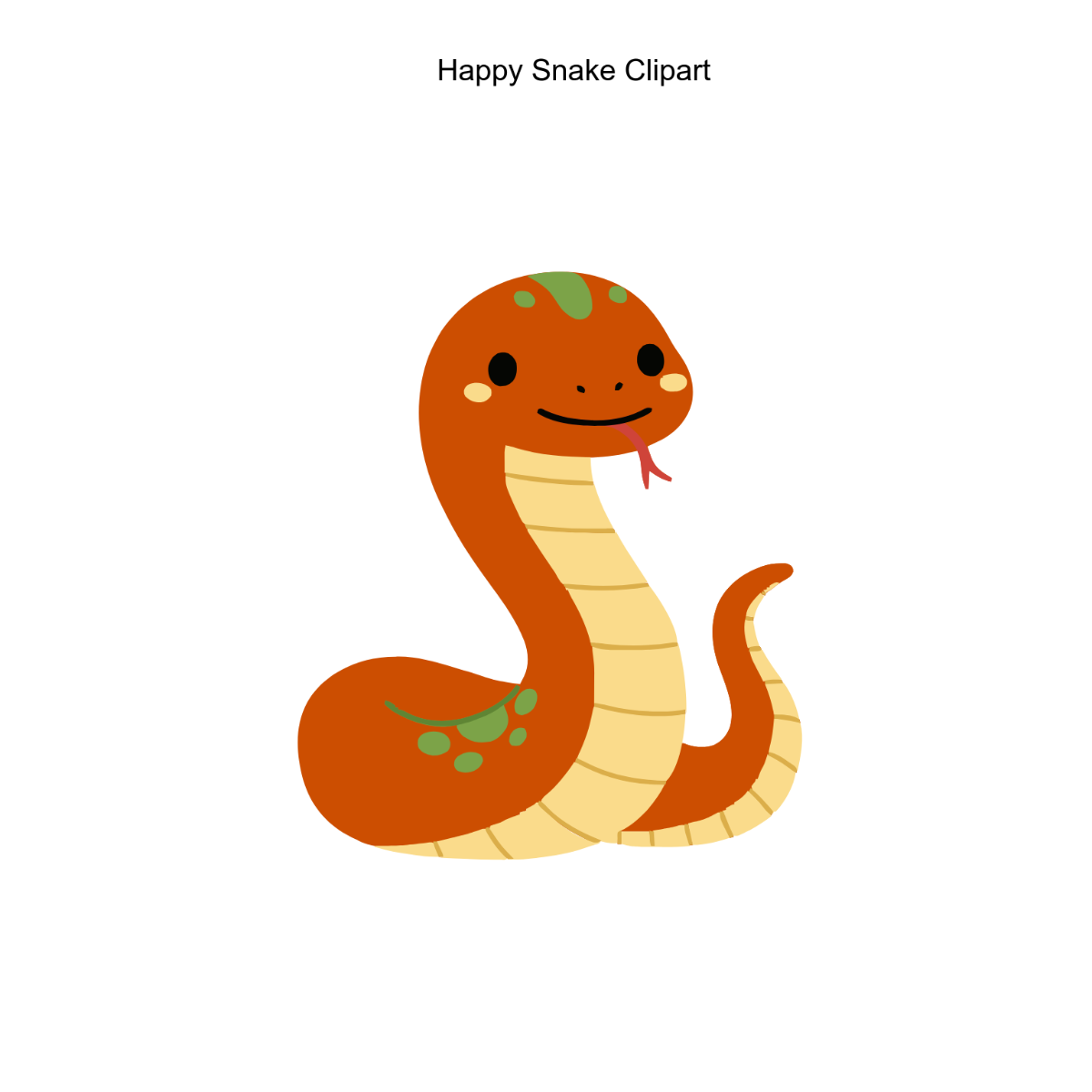 Free Happy Snake Clipart to Edit Online