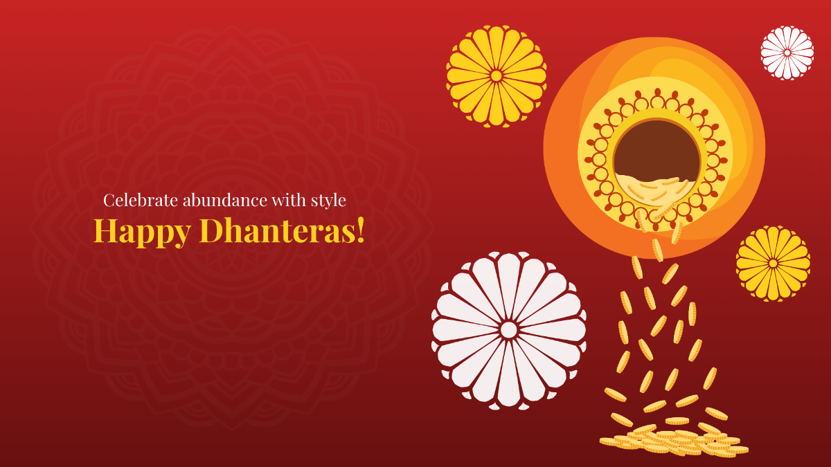 Free Dhanteras Celebration Background Template to Edit Online