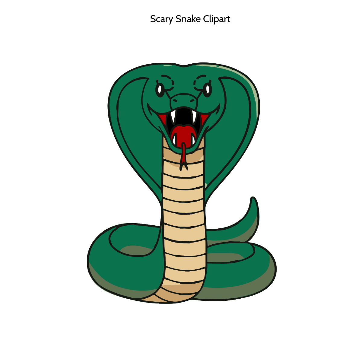 Free Scary Snake Clipart to Edit Online