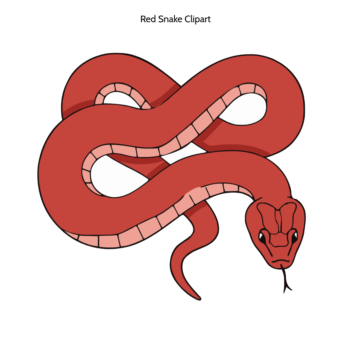 Free Red Snake Clipart Template to Edit Online