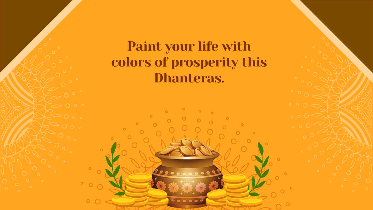 Free Colorful Dhanteras Rangoli Background Template to Edit Online