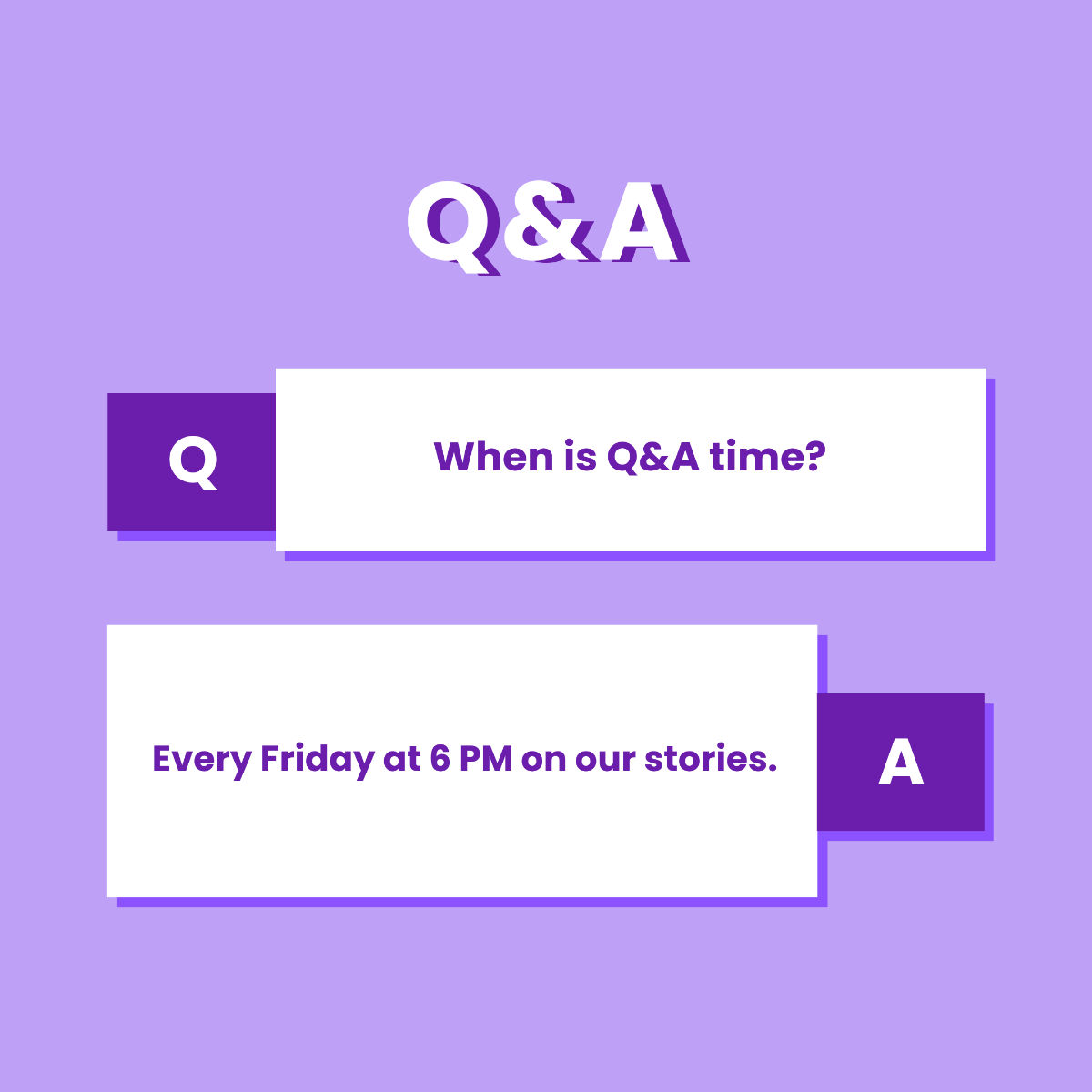 Free Minimalist Q&A Time Instagram Post Template to Edit Online