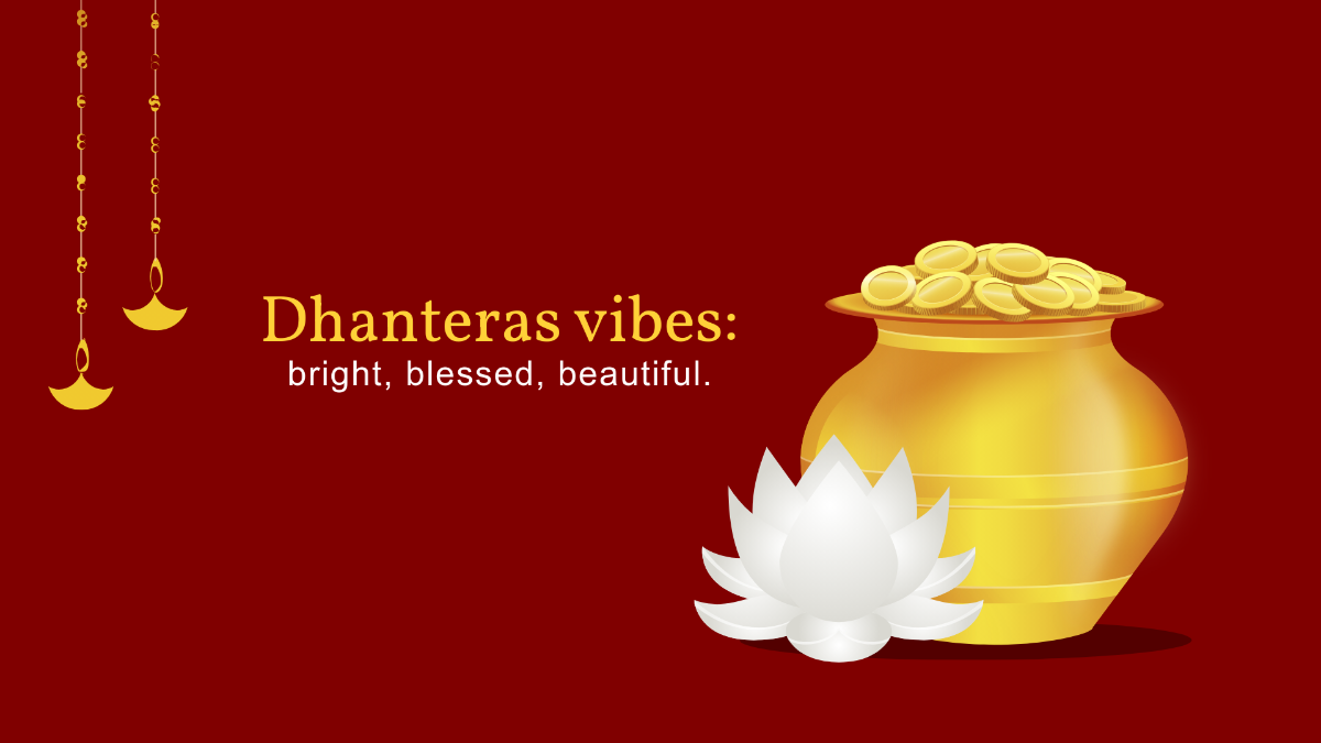 Free Dhanteras Design Background Template to Edit Online