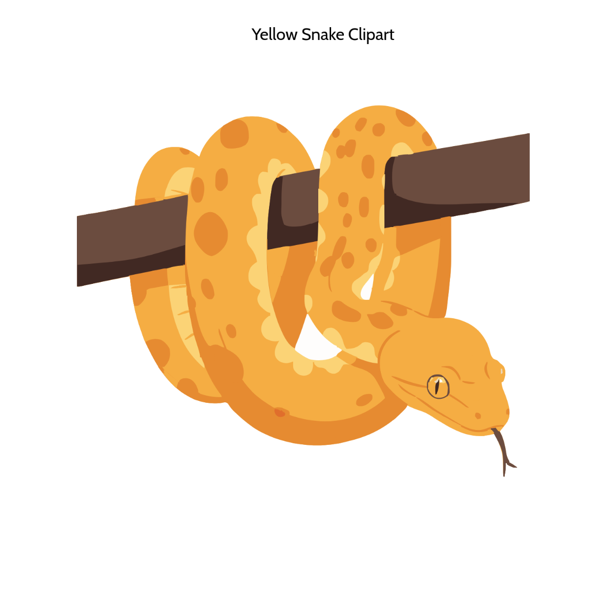 Free Yellow Snake Vector Clipart (PNG, SVG) to Edit Online