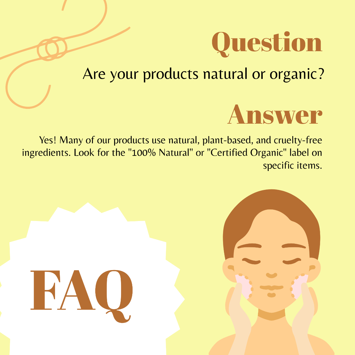 Free Skincare FAQ Template to Edit Online