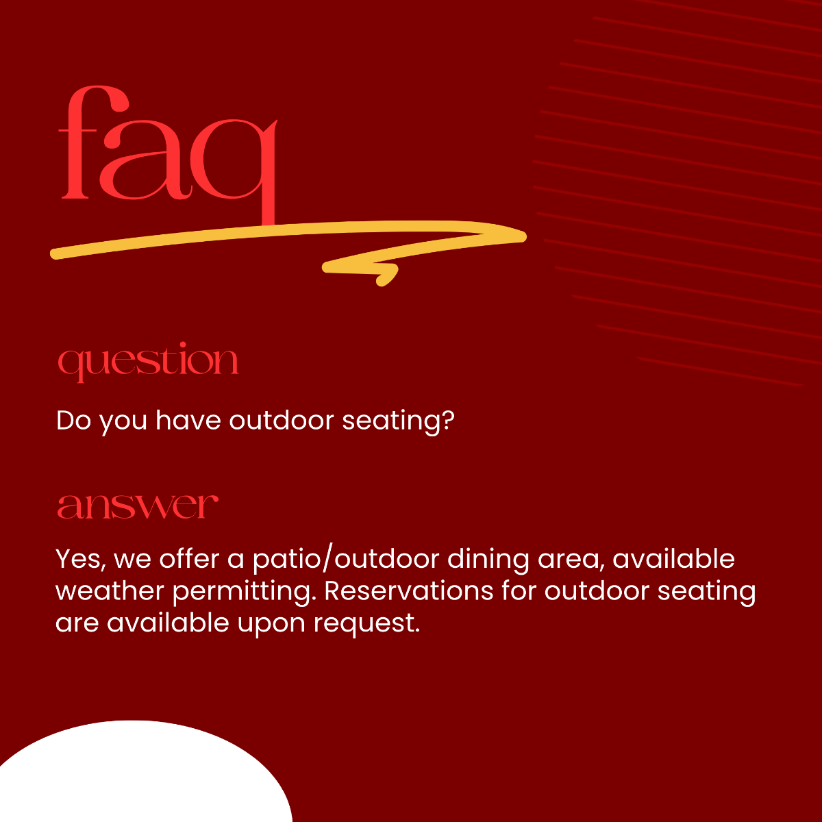 Free Restaurant FAQ Design Template to Edit Online