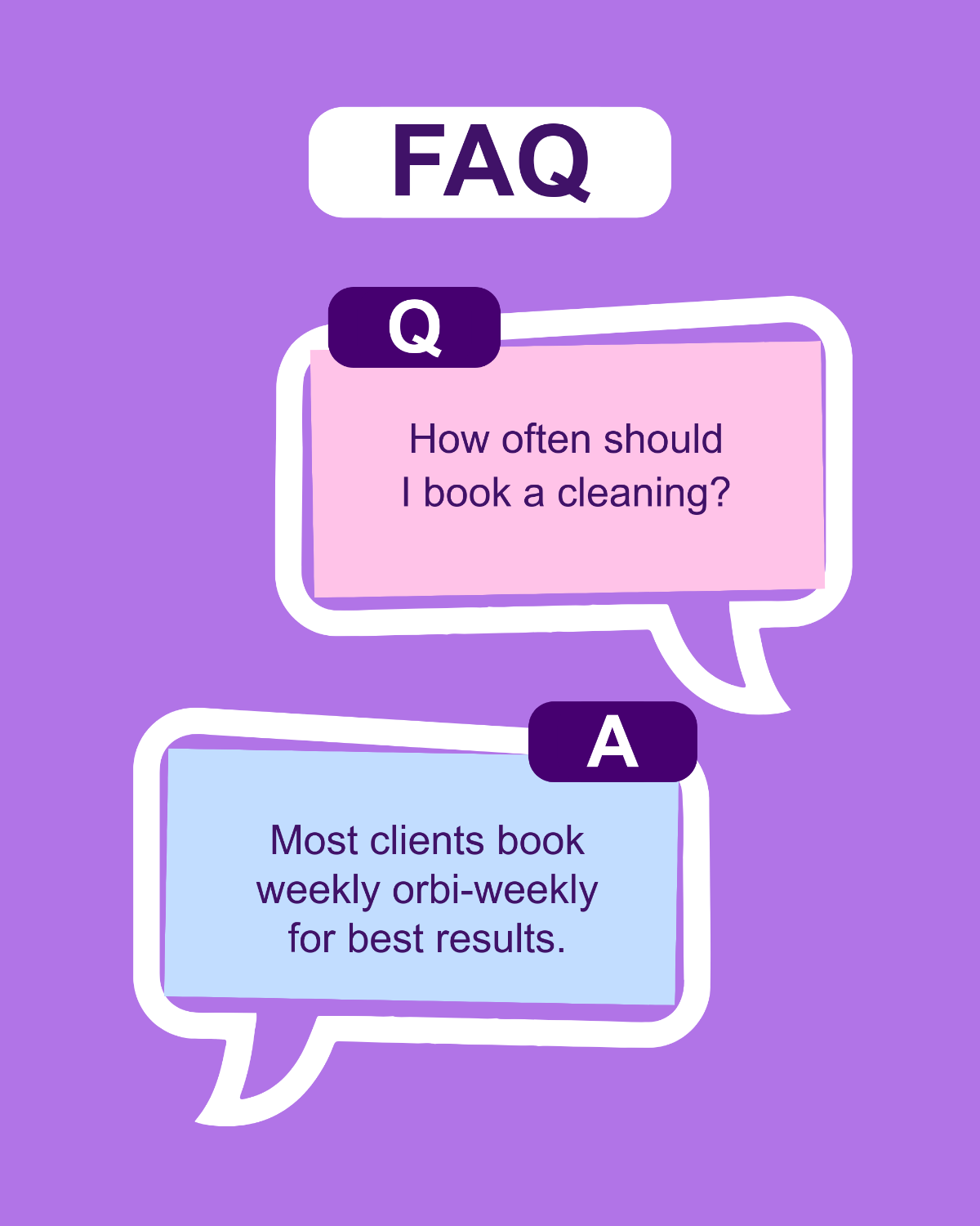 Free Simple FAQ Cleaning Service Instagram Post Template to Edit Online