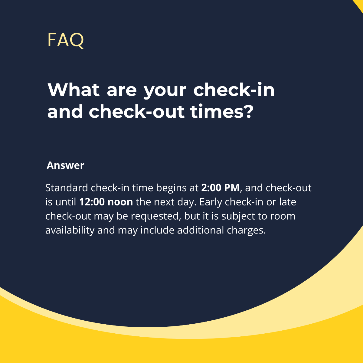 Free Hotel FAQ Design Template to Edit Online