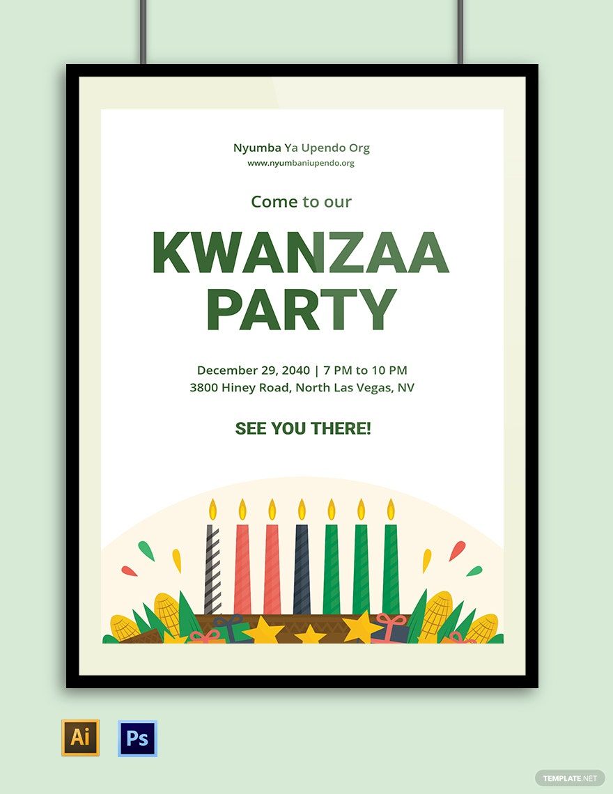 Free Kwanzaa Party Poster Template