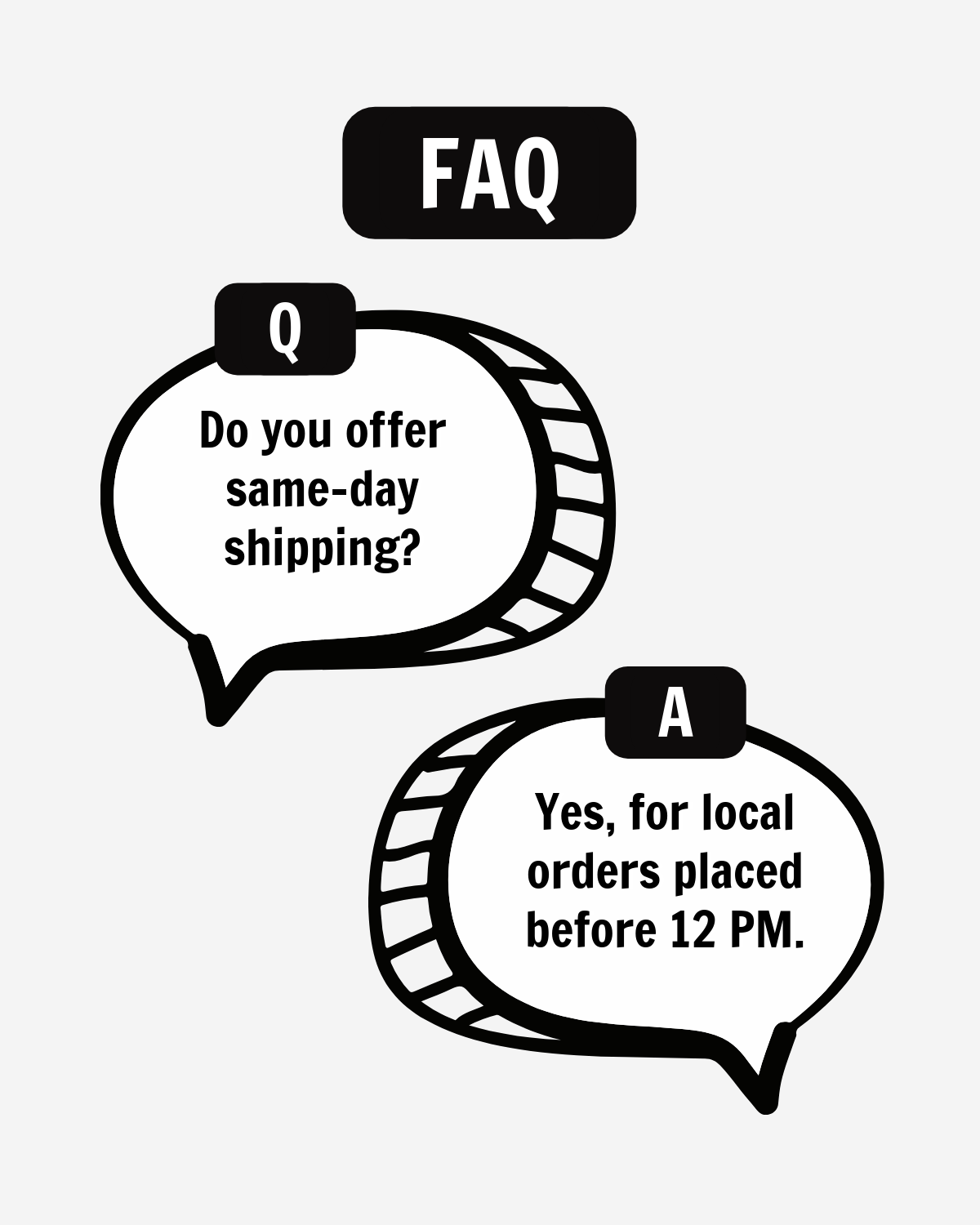 Free Simple FAQ Shipping Facebook Post Template to Edit Online