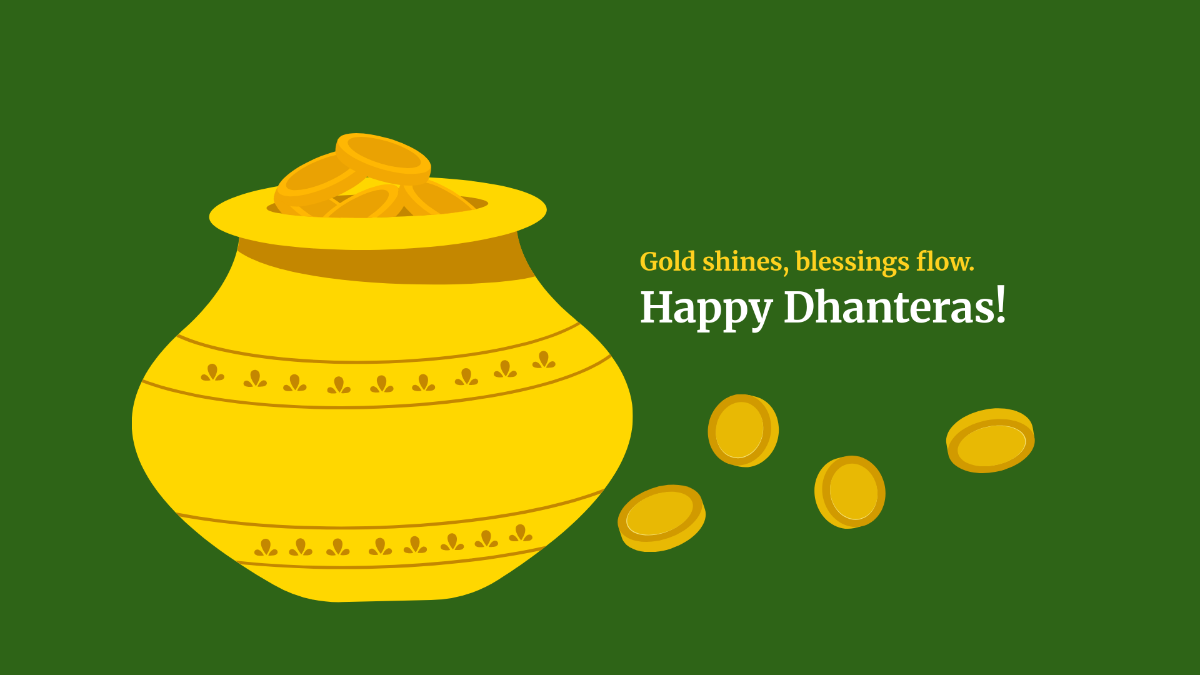 Free Dhanteras Vector Background Template to Edit Online