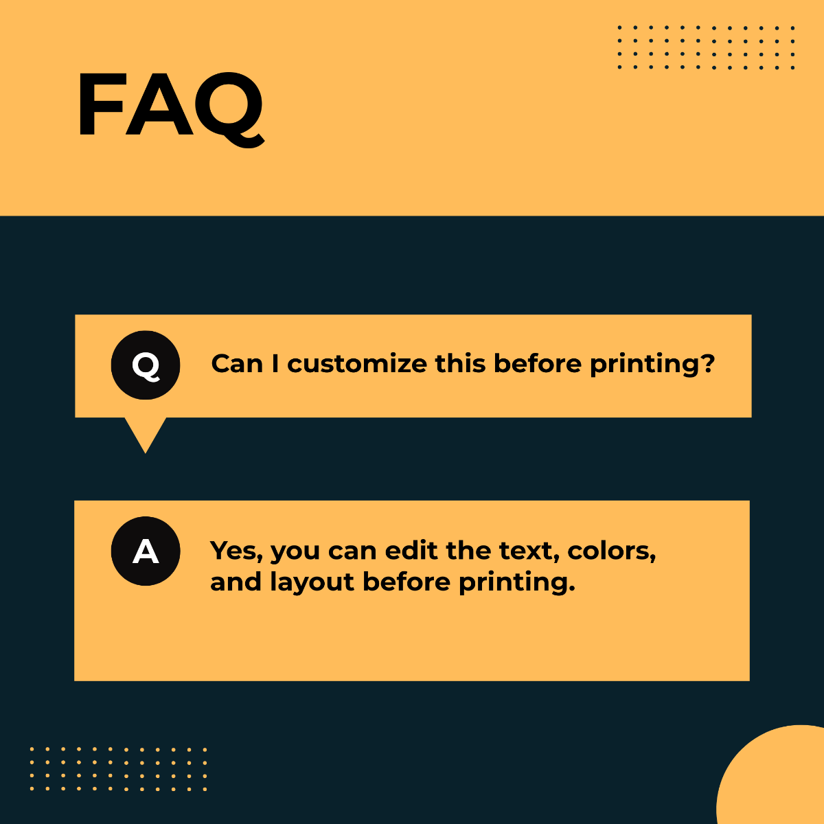 Free Printable FAQ Template to Edit Online