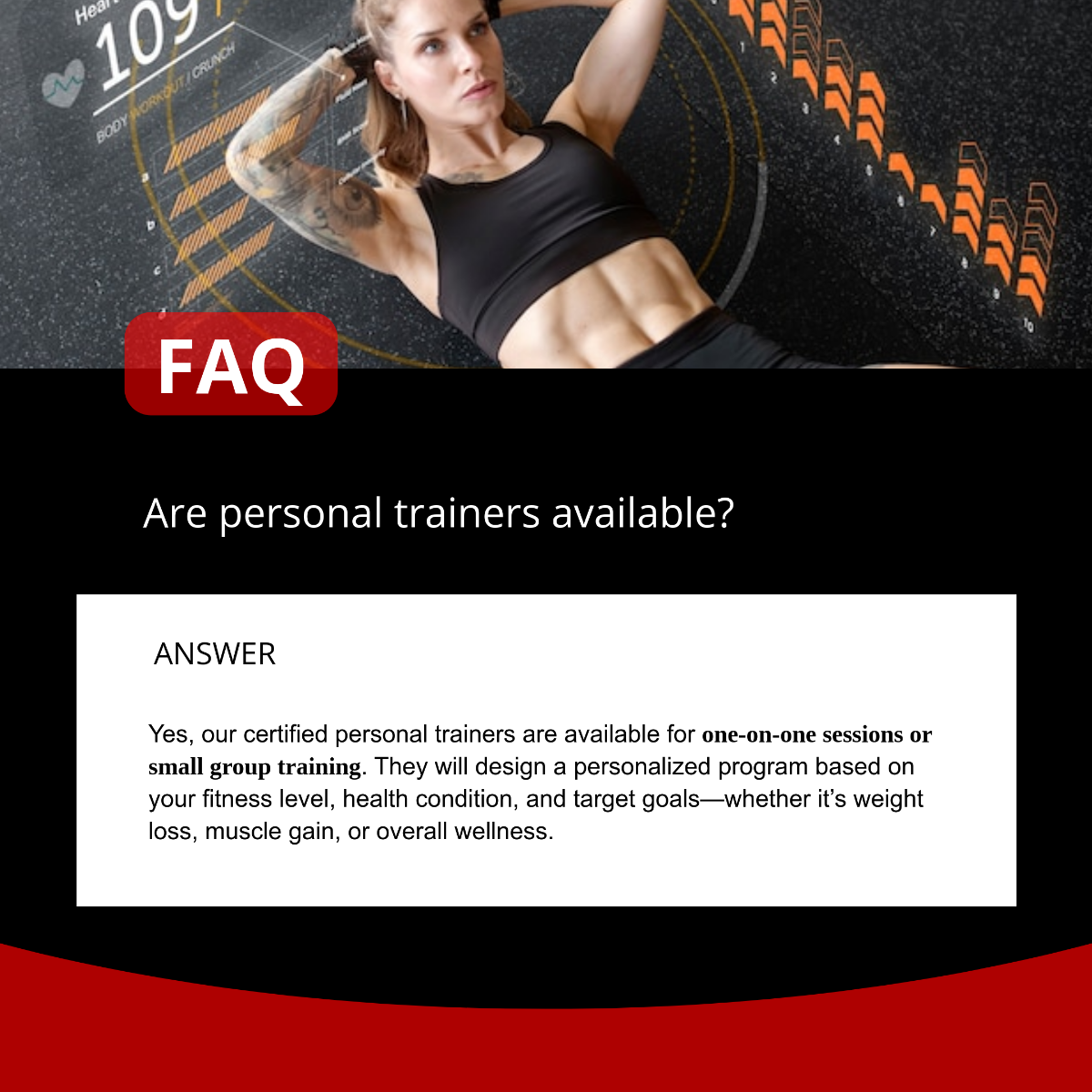 Free Fitness FAQ Template to Edit Online