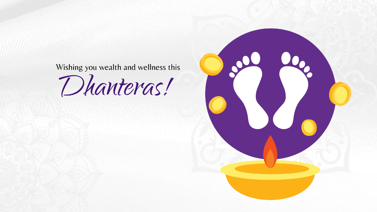 Free Dhanteras White Background Template to Edit Online