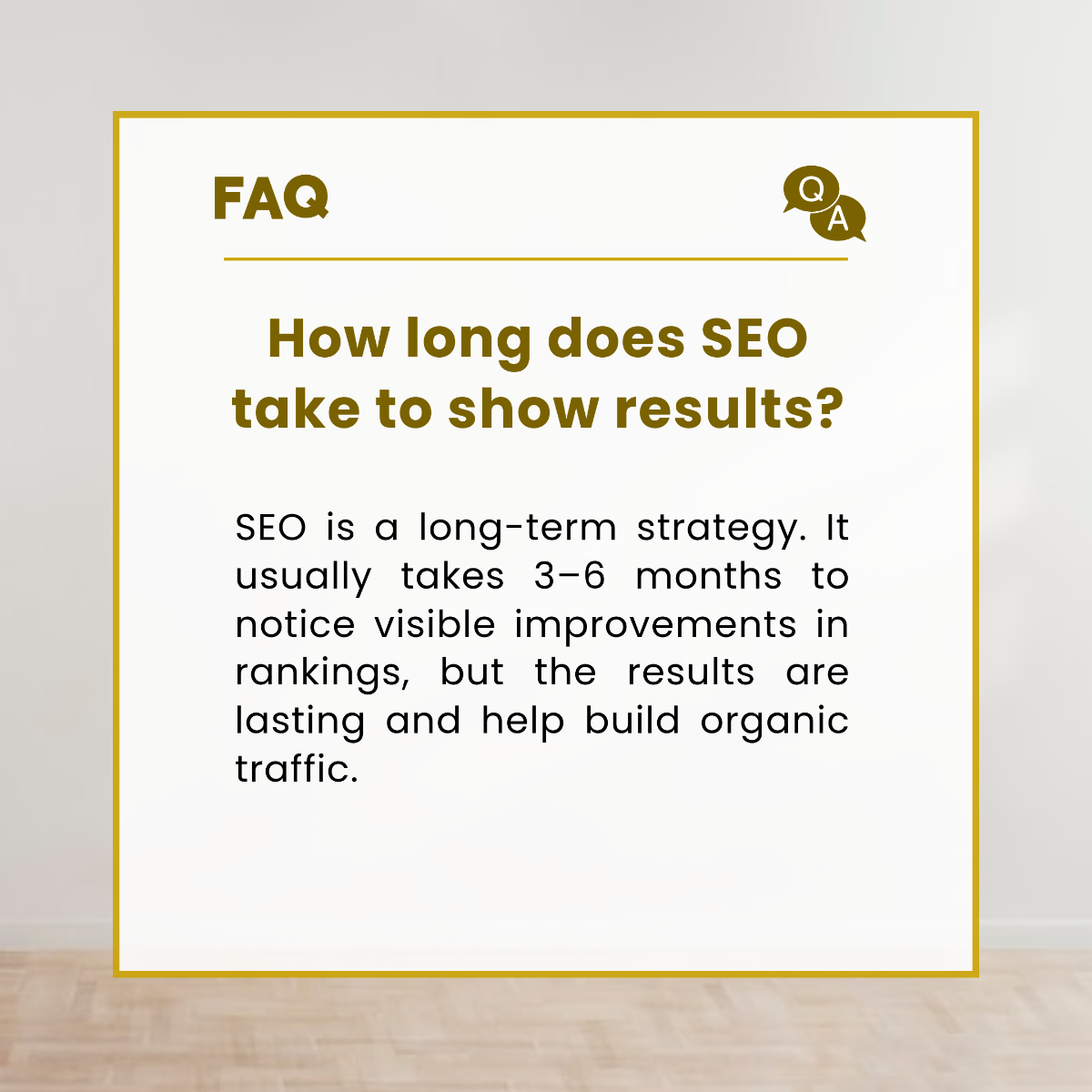 Free SEO FAQ Instagram Post Template to Edit Online