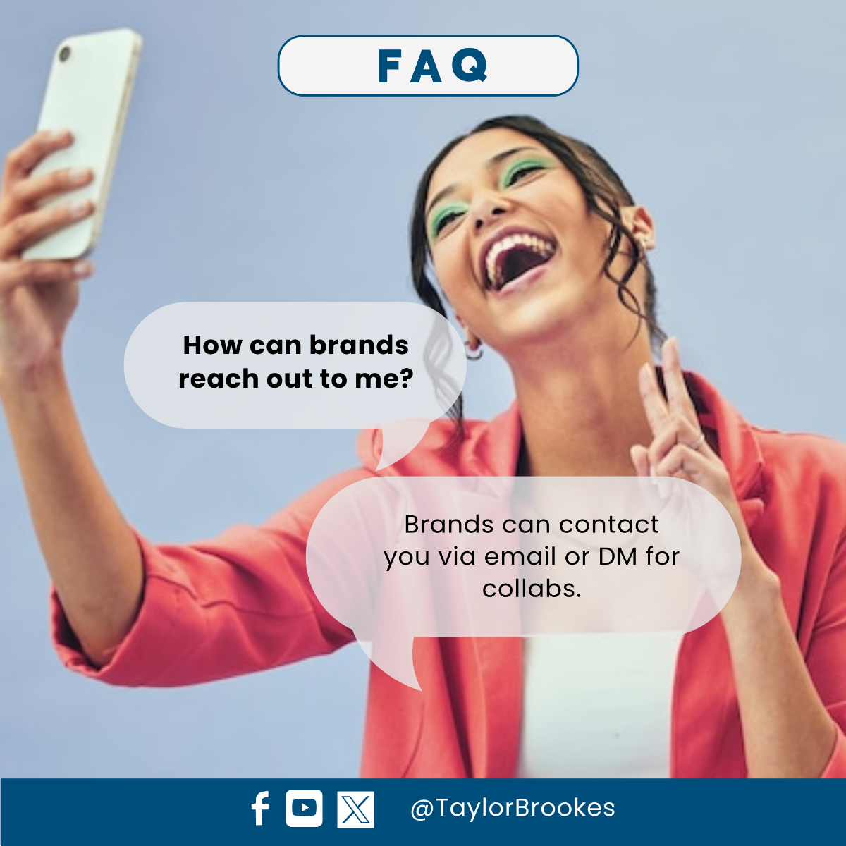 Free Influencer FAQ Instagram Post Template to Edit Online