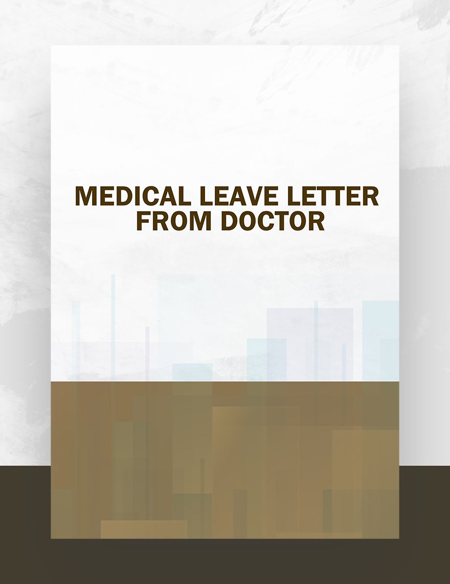 Medical Leave Letter from Doctor
