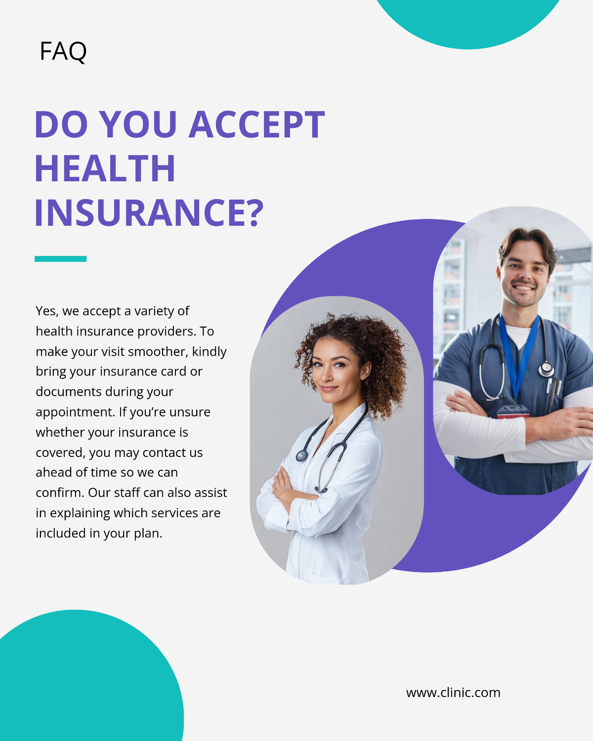 Free Clinic FAQ Instagram Post Template to Edit Online