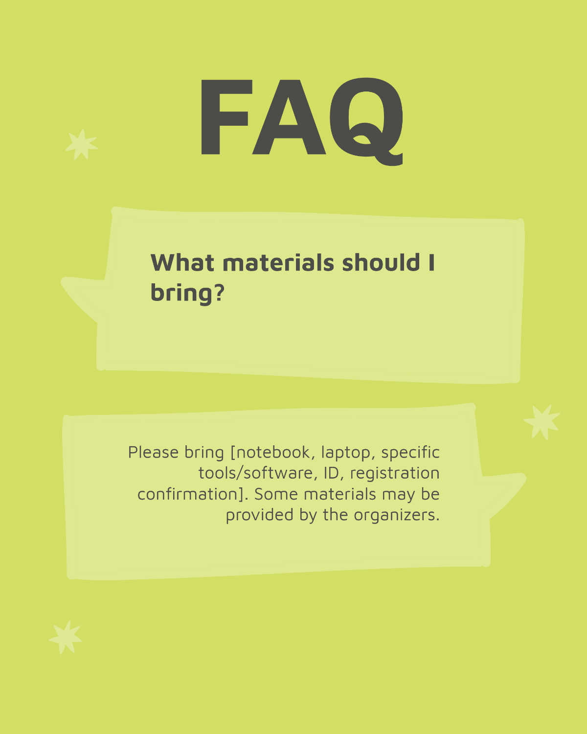 Free Workshop FAQ Instagram Post Template to Edit Online