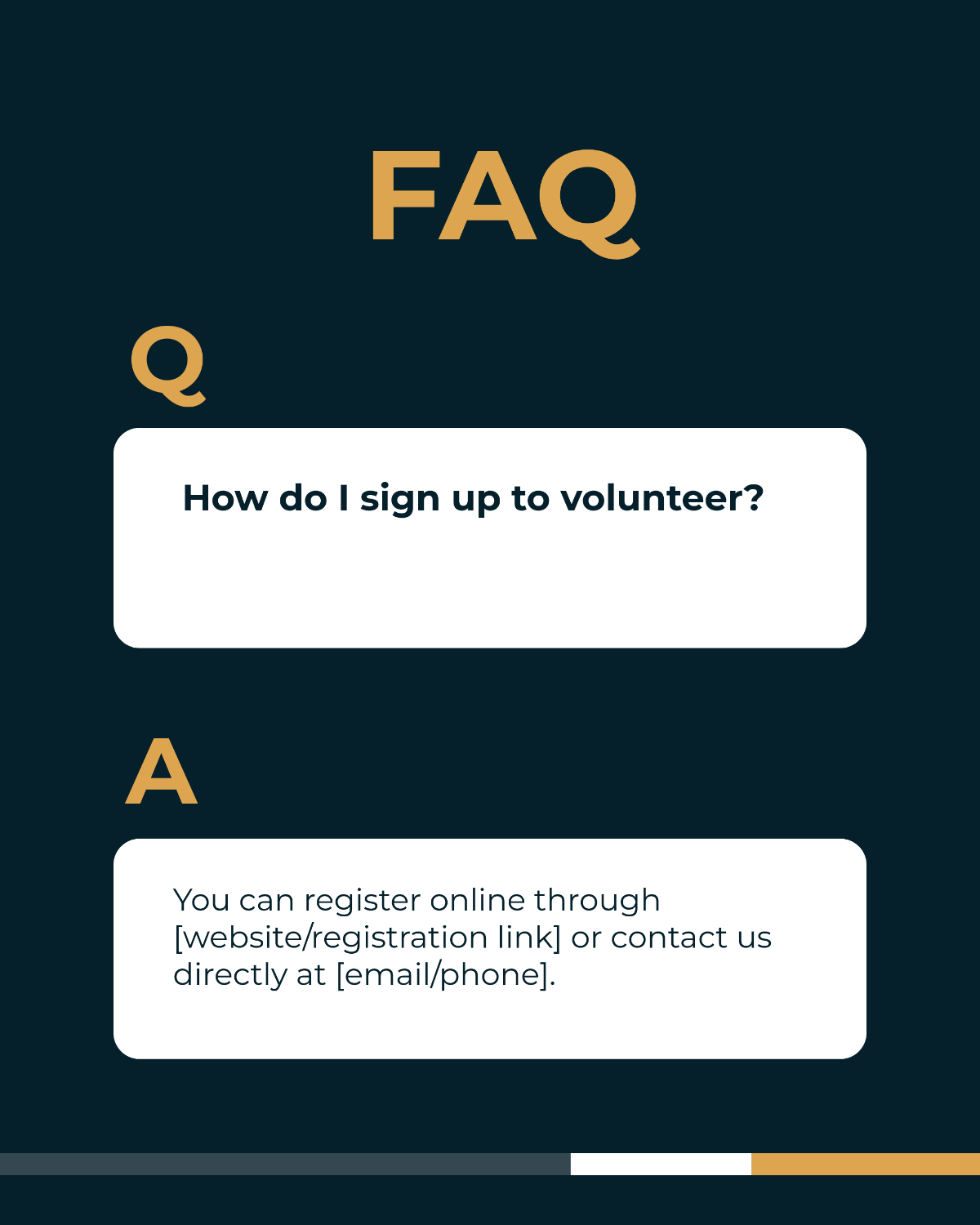 Free Volunteer FAQ Instagram Post Template to Edit Online