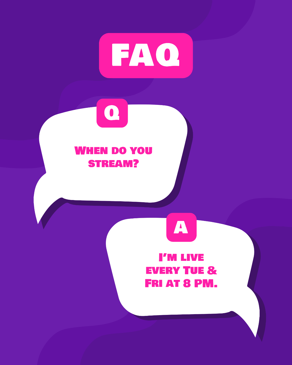 Free Streamer FAQ Instagram Post Template to Edit Online