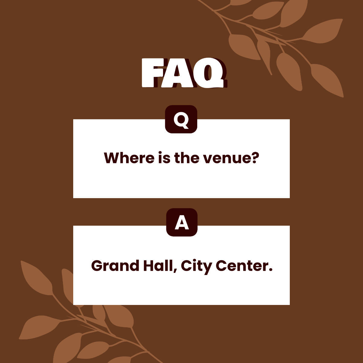 Free Event FAQ Design Template to Edit Online