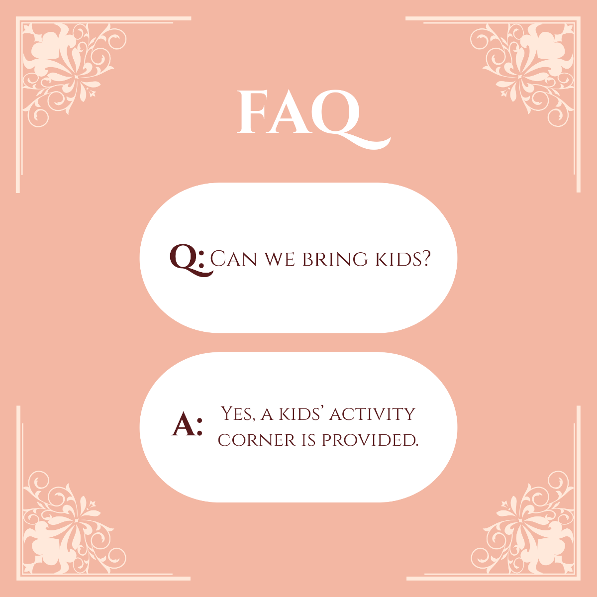 Free Wedding FAQ Post Template to Edit Online