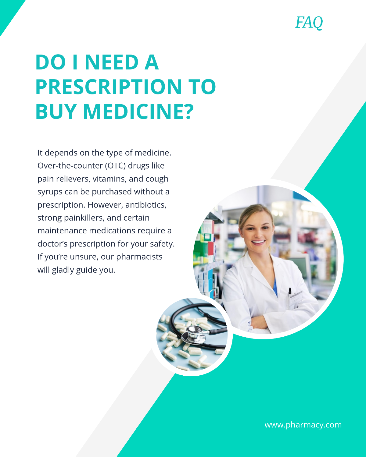 Free Pharmacy FAQ Instagram Post Template to Edit Online