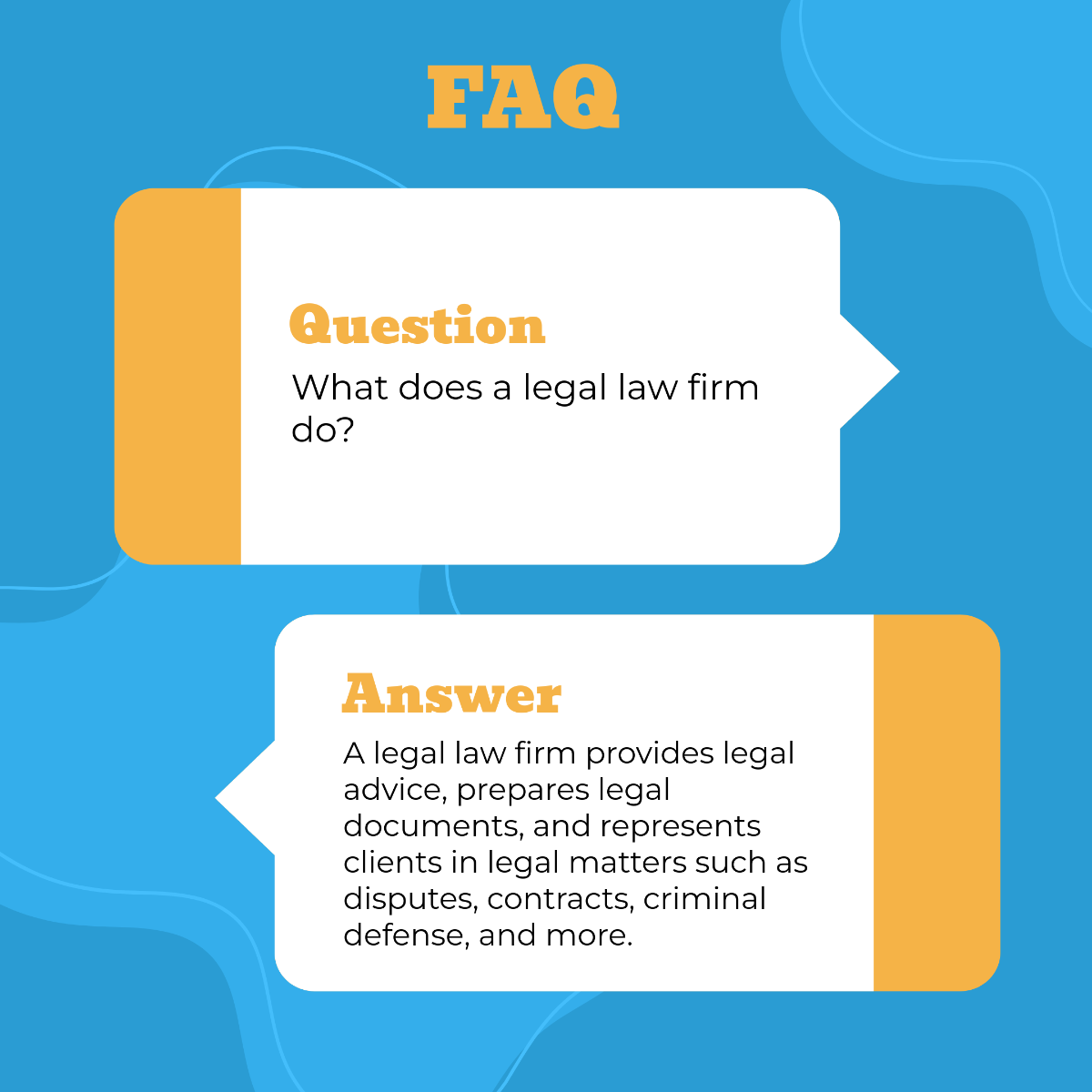 Free Legal FAQ Design Template to Edit Online
