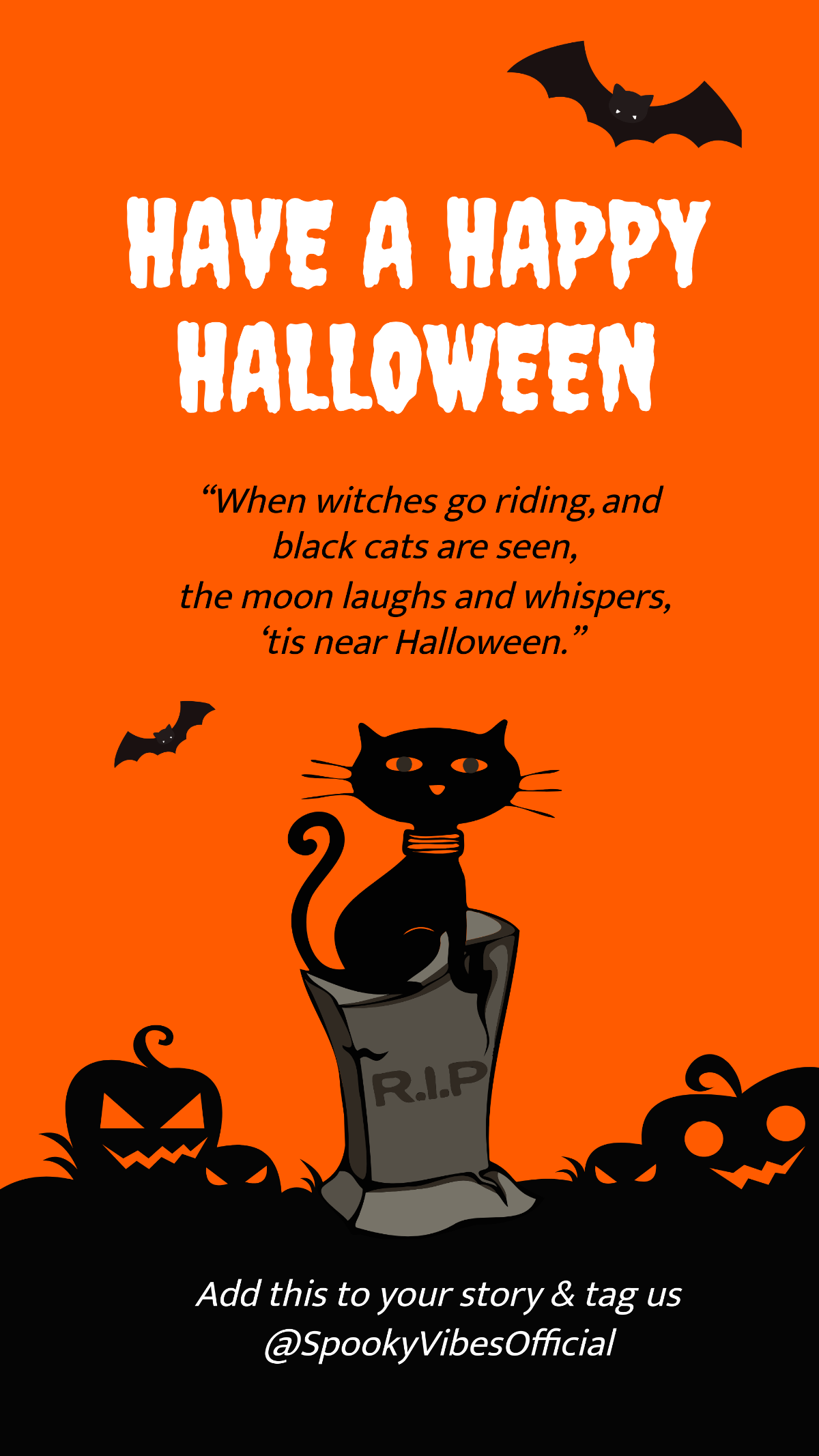 Free Halloween Quote Instagram Story Template to Edit Online