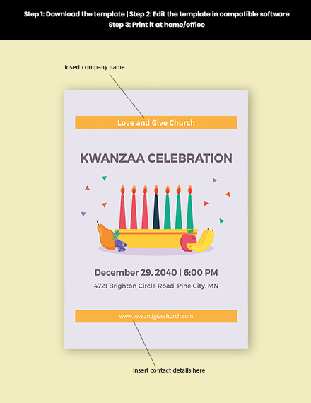 Free Kwanzaa Celebration Flyer Template to Edit Online
