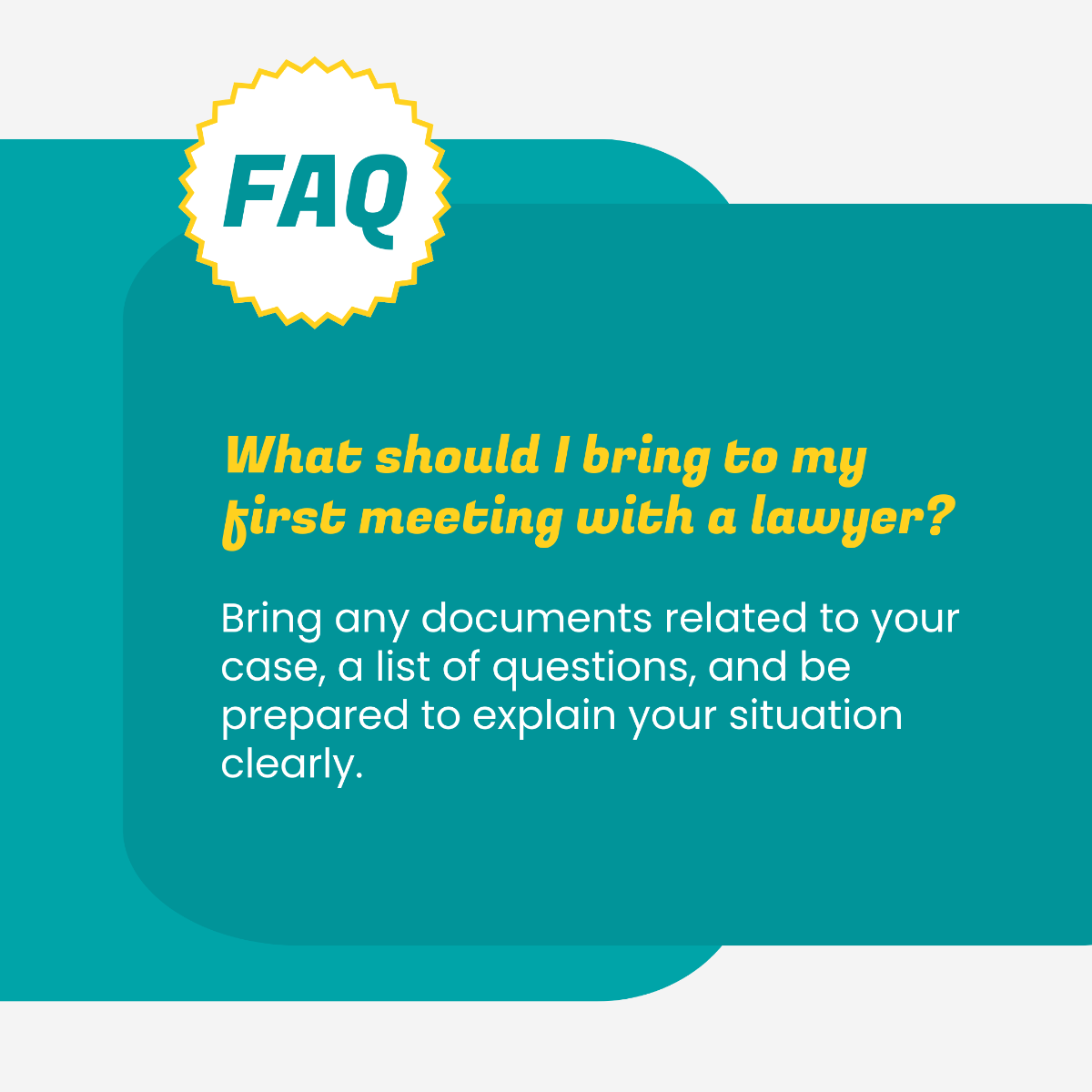 Free Law Firm FAQ Instagram Post Template to Edit Online