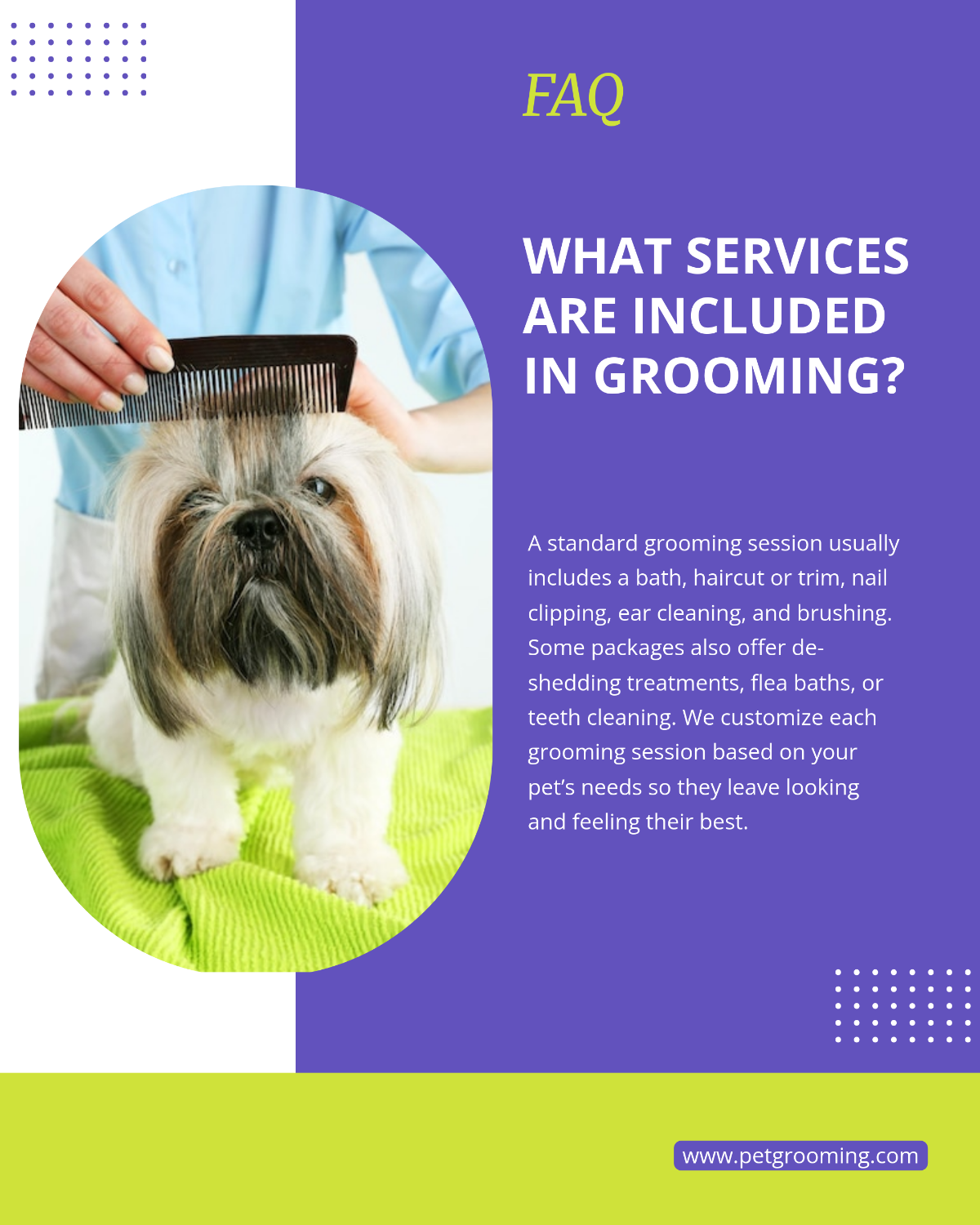Free Grooming FAQ Instagram Post Template to Edit Online