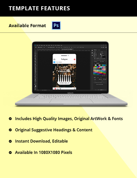 Free Kwanzaa Instagram Post Template to Edit Online