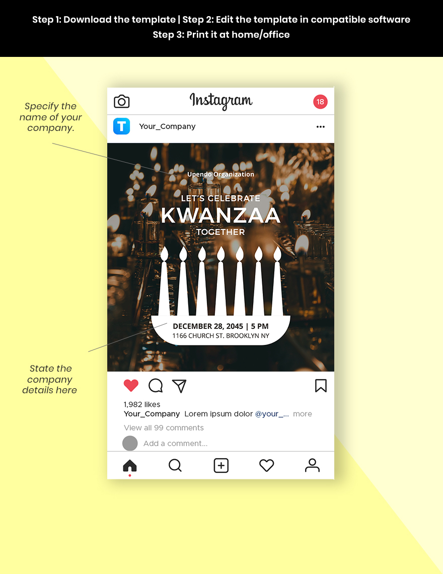 Kwanzaa Instagram Post Template