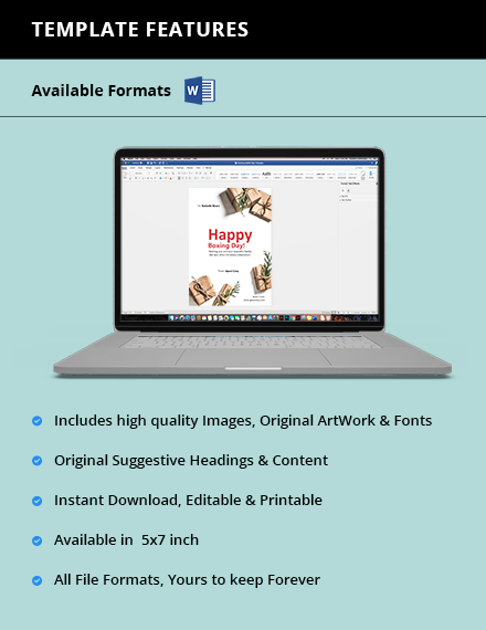 Free Boxing Day Greeting Card Template to Edit Online