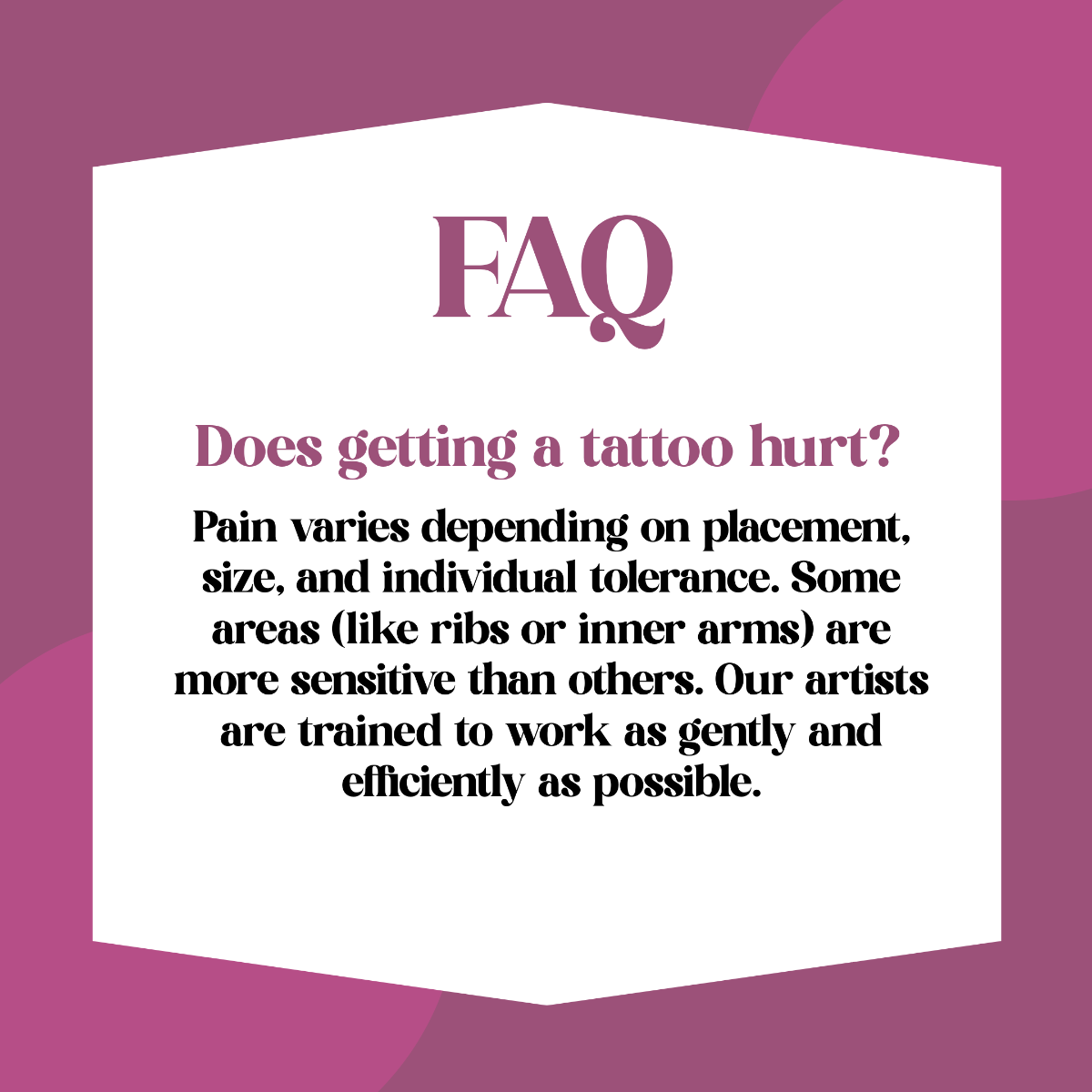 Free Tattoo FAQ Template to Edit Online