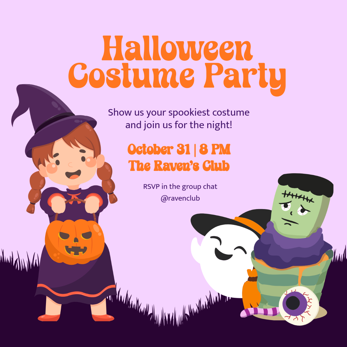 Free Halloween Costume Party WhatsApp Post Template to Edit Online Free Halloween Costume Party WhatsApp Post Template to Edit Online