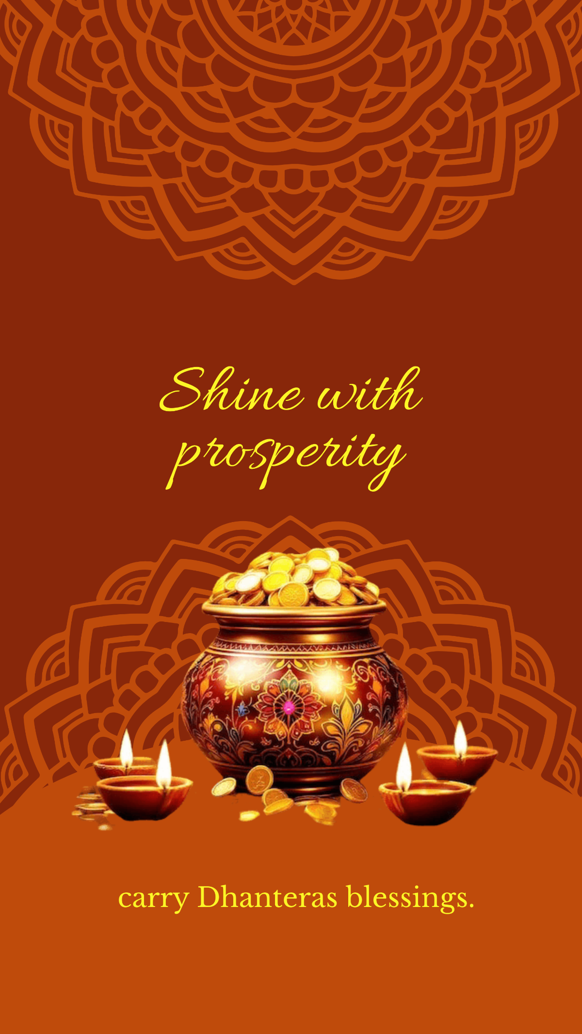 Free Dhanteras iPhone Wallpaper Background Template to Edit Online